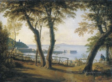  seaside Painting - italian seaside landscape Maxim Vorobiev classical